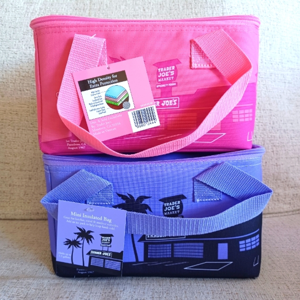 NWT Set Of Two Trader Joe's Mini Insulated Bags.